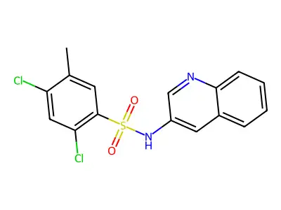 2,4-dichloro-5-methyl-N-quinolin-3-ylbenzenesulfonamide structure