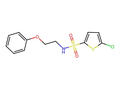 5-chloro-N-(2-phenoxyethyl)thiophene-2-sulfonamide structure