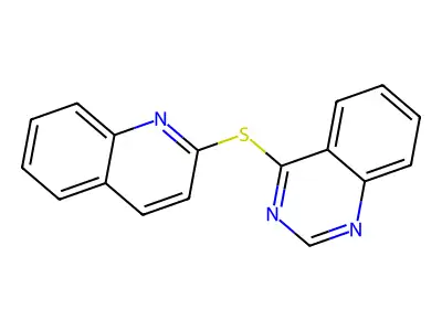 Quinazoline, 4-(2-quinolinylthio)- structure