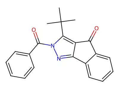 3-(Tert-butyl)-2-(phenylcarbonyl)indeno[3,2-C]pyrazol-4-one structure