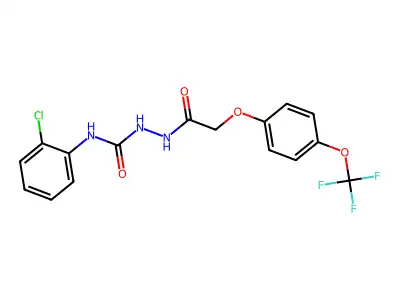 1-(2-(4-Trifluoromethoxyphenoxy)acetyl)-4-(2-chlorophenyl)semicarbazide structure