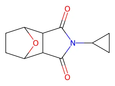 2-cyclopropylhexahydro-1H-4,7-epoxyisoindole-1,3(2H)-dione structure
