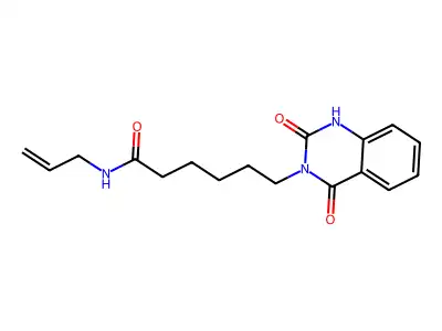 6-(2,4-dioxo-1H-quinazolin-3-yl)-N-prop-2-enylhexanamide structure