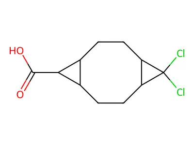 10,10-Dichlorotricyclo[7.1.0.0~4,6~]decane-5-carboxylic acid structure