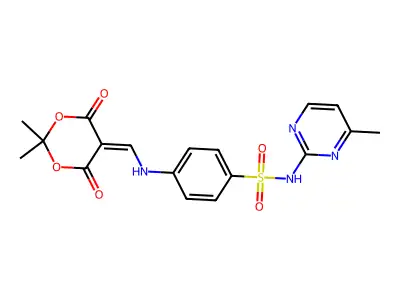 4-[(2,2-dimethyl-4,6-dioxo-1,3-dioxan-5-ylidene)methylamino]-N-(4-methylpyrimidin-2-yl)benzenesulfonamide structure