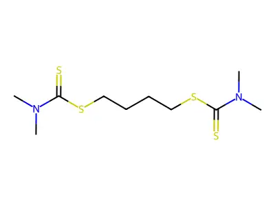 1,4-Butanediyl bis(dimethyldithiocarbamate) structure