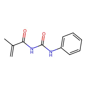 2-propenamide, 2-methyl-N-((phenylamino)carbonyl)- structure