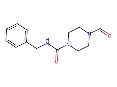 N-benzyl-4-formylpiperazine-1-carboxamide structure