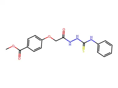 Methyl 4-({[(phenylcarbamothioyl)amino]carbamoyl}methoxy)benzoate structure