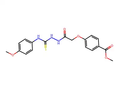 methyl 4-[({[(4-methoxyphenyl)carbamothioyl]amino}carbamoyl)methoxy]benzoate structure