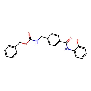 benzyl N-({4-[(2-hydroxyphenyl)carbamoyl]phenyl}methyl)carbamate structure