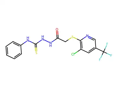 2-(3-CHLORO-5-(TRIFLUOROMETHYL)(2-PYRIDYLTHIO))-N-(((PHENYLAMINO)THIOXOMETHYL)AMINO)ETHANAMIDE structure