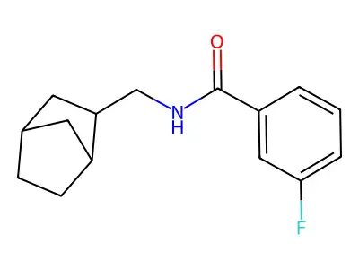 N-(Bicyclo[2.2.1]hept-2-ylmethyl)-3-fluorobenzamide structure
