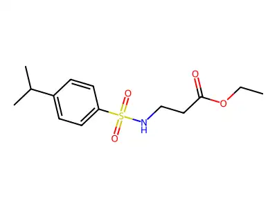Ethyl N-[4-(propan-2-yl)benzene-1-sulfonyl]-beta-alaninate structure