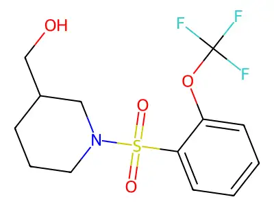 [1-[2-(Trifluoromethoxy)phenyl]sulfonylpiperidin-3-yl]methanol structure