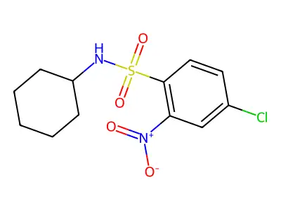 4-chloro-N-cyclohexyl-2-nitrobenzenesulfonamide structure