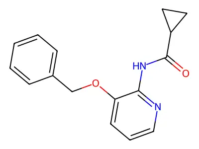 N-(3-phenylmethoxypyridin-2-yl)cyclopropanecarboxamide structure