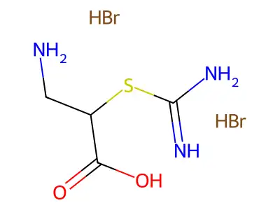 Propanoic acid, 3-amino-2-[(aminoiminomethyl)thio]-, hydrobromide (1:2) structure