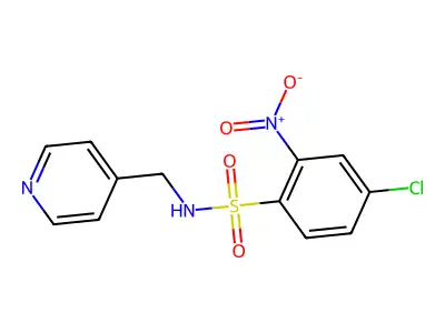 ((4-Chloro-2-nitrophenyl)sulfonyl)(4-pyridylmethyl)amine structure