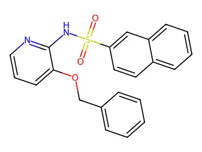 N-(3-phenylmethoxypyridin-2-yl)naphthalene-2-sulfonamide structure