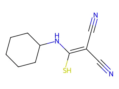 2-[(Cyclohexylamino)-sulfanylmethylidene]propanedinitrile structure