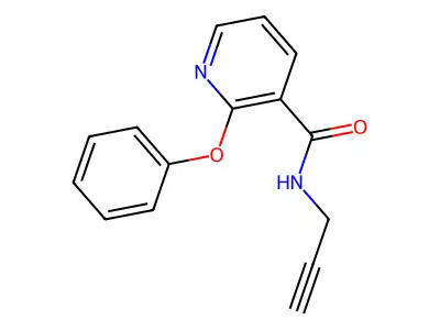 2-phenoxy-N-prop-2-ynylpyridine-3-carboxamide structure