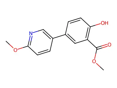 Methyl 2-hydroxy-5-(6-methoxypyridin-3-yl)benzoate structure