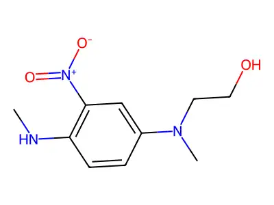 N,N'-Dimethyl-N-hydroxyethyl-3-nitro-p-phenylenediamine structure