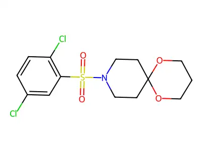 9-((2,5-Dichlorophenyl)sulfonyl)-1,5-dioxa-9-azaspiro[5.5]undecane structure