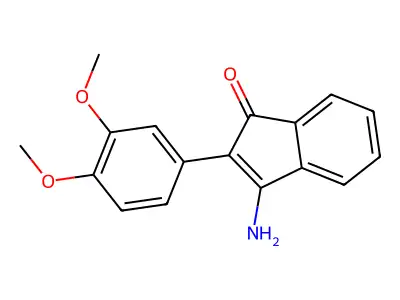 3-amino-2-(3,4-dimethoxyphenyl)-1H-inden-1-one structure