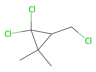 1,1-Dichloro-3-(chloromethyl)-2,2-dimethylcyclopropane structure