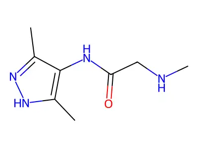 N-(3,5-dimethyl-1H-pyrazol-4-yl)-2-(methylamino)acetamide structure