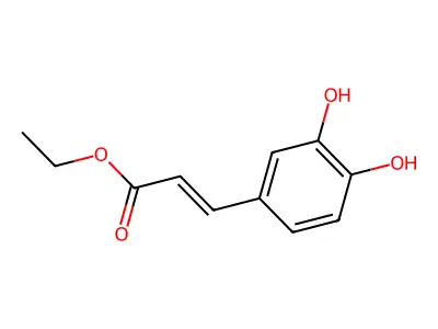 Ethyl 3-(3,4-dihydroxyphenyl)prop-2-enoate structure