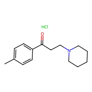 1-Propanone, 1-(4-methylphenyl)-3-(1-piperidinyl)-, hydrochloride (1:1) structure