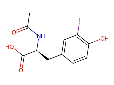 N-Acetyl-3-iodo-L-tyrosine structure
