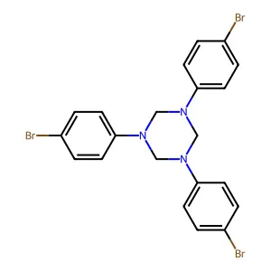 1,3,5-Triazine, 1,3,5-tris(4-bromophenyl)hexahydro- structure