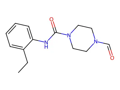 N-(2-ethylphenyl)-4-formylpiperazine-1-carboxamide structure