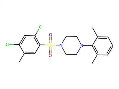 1-(2,4-Dichloro-5-methylphenyl)sulfonyl-4-(2,6-dimethylphenyl)piperazine structure