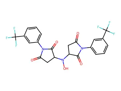 C22H15F6N3O5 structure
