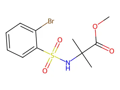 Methyl 2-(2-bromobenzenesulfonamido)-2-methylpropanoate structure