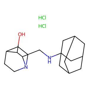 3-Quinuclidinol, 2-((1-adamantylamino)methyl)-, dihydrochloride structure