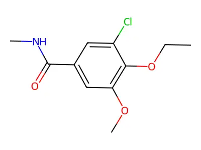 3-chloro-4-ethoxy-5-methoxy-N-methylbenzamide structure