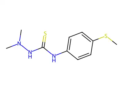 Semicarbazide, 1,1-dimethyl-4-(p-(methylthio)phenyl)-3-thio- structure