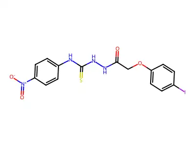 1-(2-(4-Iodophenoxy)acetyl)-4-(4-nitrophenyl)thiosemicarbazide structure