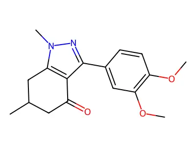 3-(3,4-dimethoxyphenyl)-1,6-dimethyl-6,7-dihydro-5H-indazol-4-one structure