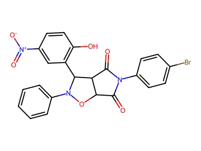 5-(4-bromophenyl)-3-(2-hydroxy-5-nitrophenyl)-2-phenyldihydro-2H-pyrrolo[3,4-d][1,2]oxazole-4,6(3H,5H)-dione structure