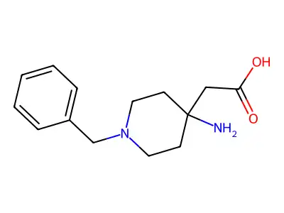 2-(4-Amino-1-benzylpiperidin-4-yl)acetic acid structure