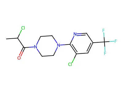 2-CHLORO-1-(4-(3-CHLORO-5-(TRIFLUOROMETHYL)(2-PYRIDYL))PIPERAZINYL)PROPAN-1-ONE structure