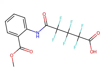 2,2,3,3,4,4-Hexafluoro-4-(N-(2-(methoxycarbonyl)phenyl)carbamoyl)butanoic acid structure