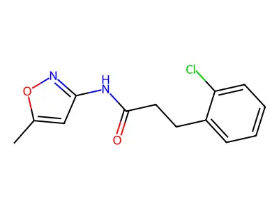 3-(2-chlorophenyl)-N-(5-methyl-1,2-oxazol-3-yl)propanamide structure